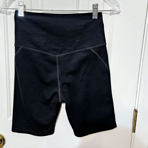 Girlfriend Collective Sz XXS Black Compressive Pocket Run Shorts Bike Active - Picture 2 of 2